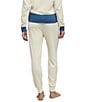 Barefoot Dreams CozyChic Ultra Lite Knit Color Block Coordinating Jogger, Color:Cream Multi - Image 2