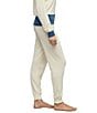 Barefoot Dreams CozyChic Ultra Lite Knit Color Block Coordinating Jogger, Color:Cream Multi - Image 3