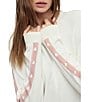 Barefoot Dreams CozyChic Ultra Lite® Knit Long Sleeve Crew Neck Heart Stripe Coordinating Pullover - Image 4