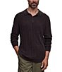 Barefoot Dreams CozyChic® Ultra Lite® Long Sleeve Rib Polo - Image 1