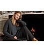 Barefoot Dreams CozyChic Ultra Lite® Lurex Rib Knit Button-Front Coordinating Lounge Top, Color:Carbon - Image 9