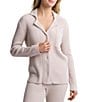 Barefoot Dreams CozyChic Ultra Lite® Lurex Rib Knit Button-Front Coordinating Lounge Top, Color:Chai - Image 1