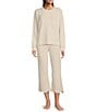 Color:Sand Dune - Image 3 - CozyChic Ultra Lite Scallop Cropped Lounge Pant