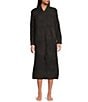 Barefoot Dreams CozyChic® V-Neck Zip Front Robe, Color:Carbon - Image 1