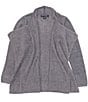 Color:Pacific Grey - Image 1 - Girls 6-14 CozyChic Lite® Calypso Open-Front Wrap Cardigan