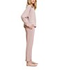 Color:Pink Clay - Image 3 - Girls 6-14 Malibu Collection® Brushed Terry Rolled Hem Pant