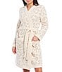 Color:Cream-Stone - Image 1 - In The Wild CozyChic® Family Matching Animal Plush Long Sleeve Wrap Cozy Robe