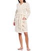 Color:Cream-Stone - Image 3 - In The Wild CozyChic® Family Matching Animal Plush Long Sleeve Wrap Cozy Robe
