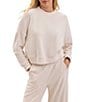 Barefoot Dreams Long Sleeve Crew Neck Brushed Fleece Coordinating Pullover - Image 1