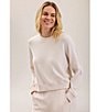 Barefoot Dreams Long Sleeve Crew Neck Brushed Fleece Coordinating Pullover - Image 4