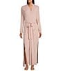 Color:Faded Rose - Image 1 - Luxe Milk Jersey Long Sleeve Duster Robe