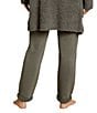 Color:Olive Branch - Image 2 - Malibu Collection Brushed Terry Drawstring Waist Rolled Hem Side Pocket Pants