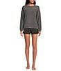 Barefoot Dreams Malibu Collection® Butterchic Coordinating Lounge Short, Color:Heather Carbon - Image 3