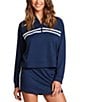 Barefoot Dreams Malibu Collection® Butterchic Half Zip Pullover With Stripes,All Products : American Fashion Style Bags On Sale