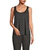 Color:Heather Carbon - Image 1 - Malibu Collection Butterchic Knit Coordinating Lounge Tank