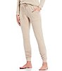 Color:Heather Oatmeal - Image 1 - Malibu Luxe Brushed Jersey Jogger Coordinating Lounge Pants