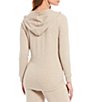 Color:Heather Oatmeal - Image 2 - Malibu Luxe Brushed Jersey Coordinating Lounge Hoodie
