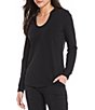 Color:Black - Image 1 - Malibu Luxe Brushed Jersey Coordinating Lounge Hoodie