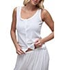 Barefoot Dreams Sleeveless Scoop Neckline Pointelle Coordinating Sleep Set - Image 4