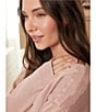Color:Teaberry - Image 5 - Sunbleached Boat Neck Coordinating Ribbed Hem Long Sleeve Lounge Top