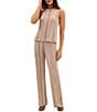 Barefoot Dreams Vertical Lurex Stripe Print CozyChic Ultra Lite® Sleeveless Coordinating Lounge Top - Image 4