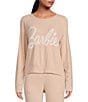 Color:Dusty Rose/White - Image 1 - x Barbie™ CozyChic® Ultra Lite Barbie Coordinating Lounge Top