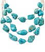 Barse Big Sky Silver and Magnesite Statement Necklace - Image 2