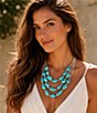 Barse Big Sky Silver and Magnesite Statement Necklace - Image 3