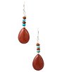 Barse Red Canyon Silver, Jasper and Magnesite Drop Earrings - Image 1