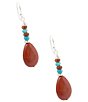 Barse Red Canyon Silver, Jasper and Magnesite Drop Earrings - Image 2