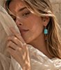 Barse Adobe Sunset Golden and Genuine Stone Linear Earrings - Image 3