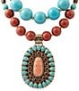 Barse Adobe Sunset Golden Genuine Stone Beaded Statement Necklace - Image 2