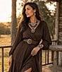 Barse Adobe Sunset Golden Genuine Stone Beaded Statement Necklace - Image 5