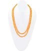 Color:Apricot - Image 1 - Apricot Genuine Jade Endless Long Strand Necklace