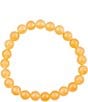 Color:Jade/Gold - Image 1 - Apricot Jade Genuine Stone Stretch Bracelet