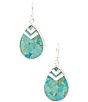Barse Aspen Ridge Silver and Genuine Turquoise Drop Earrings - Image 1