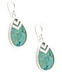 Barse Aspen Ridge Silver and Genuine Turquoise Drop Earrings - Image 2