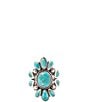 Barse Big Sky Silver and Genuine Turquoise Statement Ring - Image 2