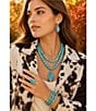 Barse Big Sky Silver and Magnesite Stretch Bracelet Set - Image 4