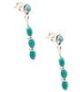 Barse Big Sky Silver, Turquoise and Magnesite Drop Earrings - Image 2