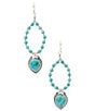 Barse Big Sky Turquoise Magnesite Statement Drop Earrings - Image 1