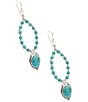 Barse Big Sky Turquoise Magnesite Statement Drop Earrings - Image 2