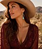 Barse Big Sky Turquoise Magnesite Statement Drop Earrings - Image 3