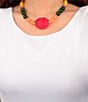 Barse Blossom Genuine Stone Beaded Statement Collar Necklace - Image 3