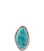 Barse Boulder Silver and Genuine Turquoise Statement Ring - Image 2