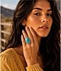 Barse Boulder Silver and Genuine Turquoise Statement Ring - Image 3