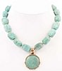 Barse Bronze & Amazonite Short Pendant Necklace,All Products : American Fashion Style Bags On Sale
