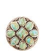 Barse Bronze & Genuine Turquoise Stones Statement Ring - Image 2