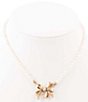 Barse Bronze & Pearl Bow Short Pendant Necklace,All Products : American Fashion Style Bags On Sale