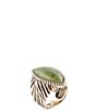 Barse Canadian Green Jade Golden Statement Ring - Image 1